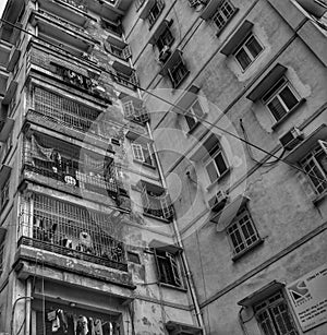 Old Tower blocks in Hanoi Vietnam photo