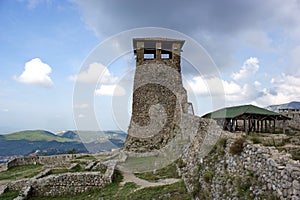 Old tower in castle areal in Kruje, Albania