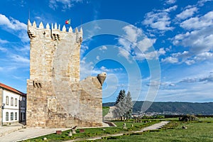 old tower, castle ruins, medieval structure.It was built by Dom Dinis in the 14th Century. Chaves, TrÃ¡s-os-Montes, Portugal