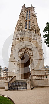 Old tower in Paris - Tour Saint Jacques photo