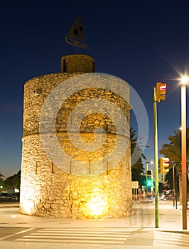 Old tower at seaside of Vilanova i la Geltru photo