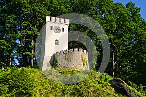 Old tower in Szczawno Zdroj resort park, Poland