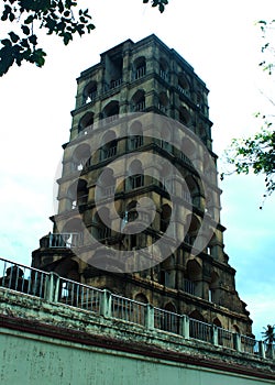 The old tower of thanjavur maratha palace