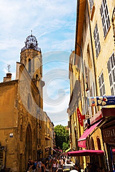 Old town of Aix en Provence, France