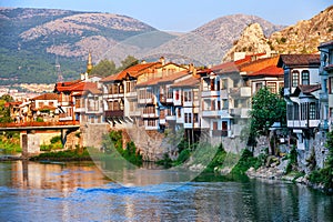 Old town of Amasya, Central Anatolia, Turkey photo