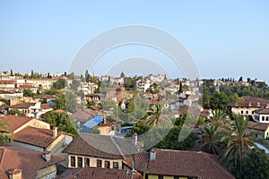 Old town Antalia view, old town roofs photo