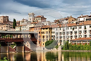 Bassano del Grappa with Bridge of the Alpini - Italy