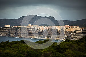 Old Town of Bonifacio, the limestone cliff