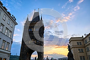 Old Town Bridge Tower on the Charles Bridge in Prague, Czech Republic