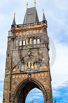 Old town bridge tower in Prague, Czech republic