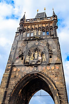 Old town bridge tower in Prague, Czech republic