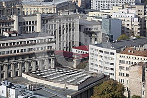 Aerial view of old town Bucharest