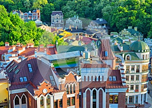 Old town, Capital of Ukraine - Kyiv on a summer evening