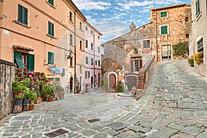 Old town Castagneto Carducci, Tuscany, Italy photo