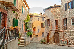 The old town of Castiglione d`Orcia in Tuscany