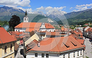 Old town center of Kamnik, Slovenia photo