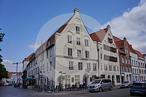 Luebeck, Germany - July 20, 2021 - The old town centre and the district termed the Innenstadt photo