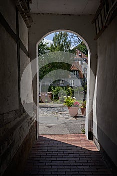 Luebeck, Germany - July 20, 2021 - The old town centre and the district termed the Innenstadt photo