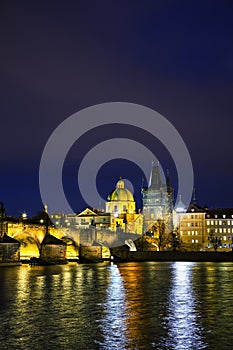 The Old Town with Charles bridge tower in Prague