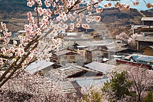 Old town in chinese city shangri-la alias zhongdian