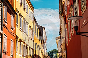 Old town colorful buildings in Zadar, Croatia