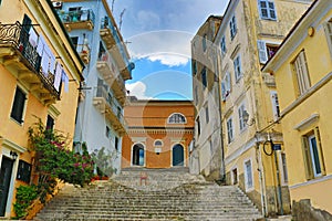 Old town Corfu Greece