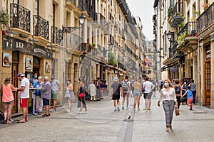 Old town of Donosti-San Sebastian, Guipuzkoa, Spain.