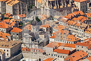 Old town in Europe on coast of Adriatic Sea. Dubrovnik. Croatia.