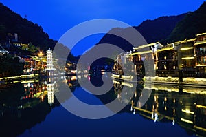 The old town of fenghuang or phoenix town