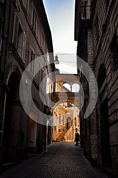 Fermo, medieval town, Italian touristic destination photo