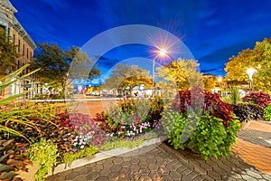 Old Town Fort Collins at blue hour