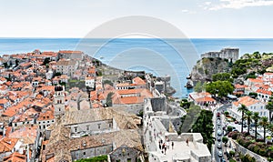 Old Town and Fort Lovrijenac in Dubrovnik, Croatia