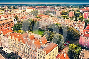 Old Town in Gdansk - tenements, Poland