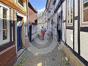 The Old Town of Goslar city, Germany in summer of 2022