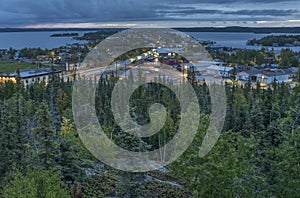 Old Town and Great Slave Lake at Yellowknife