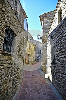 The old town of Guardia Perticara, Italy.