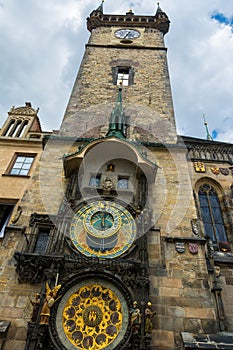 The Old Town Hall Astronomical Clock in Prague in the Czech Republic