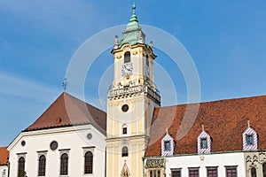 Old Town Hall on Main square in Bratislava, Slovakia.