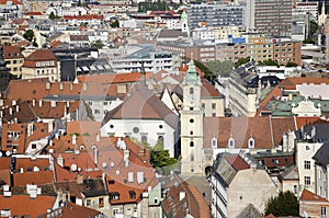 The old town hall and jesuit church in Bratislava, Slovakia