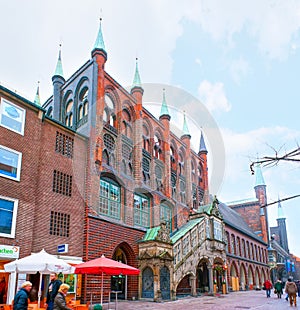 The old town hall of Lubeck, Germany