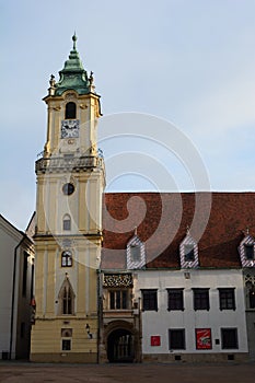The old town hall in the Main square. Bratislava. Slovakia