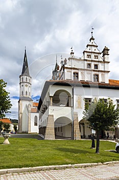 Old Town Hall and St. James church in Levoca, UNESCO site, Slovakia