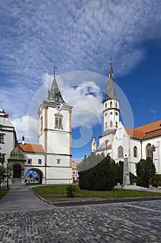 Old Town Hall and St. James church in Levoca, UNESCO site, Slovakia