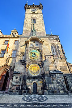 The Old Town Hall Tower with the Horologe, Prague, Czech Republic