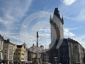 Old Town Hall Tower in Prague, Czech Republic