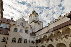Primate palace courtyard in Bratislava, Slovakia
