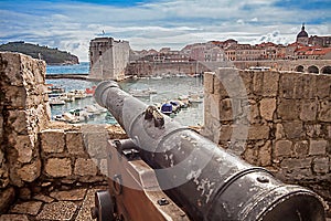 Old town and harbor of Dubrovnik photo