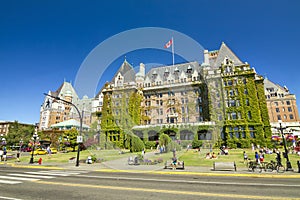 The old town in Inner Harbour district. Victoria, British Columbia, Canada