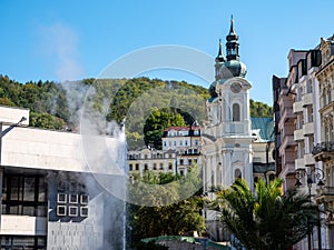 Old town of Karlovy Vary in the Czech Republic
