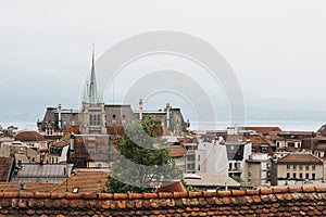 Old town of Lausanne photo